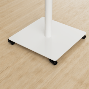 ROL valkoinen korkeussäädettävä pöydänjalusta neliön muotoisella NS50 alalaipalla
