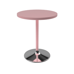 Trombone round table aluminum pink