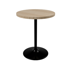 Trombone round table black oak