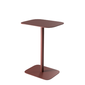 Pico Height adjustable Square sidetable Oxide red