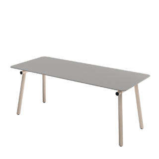 ROO Conference table leg with power outlets beige